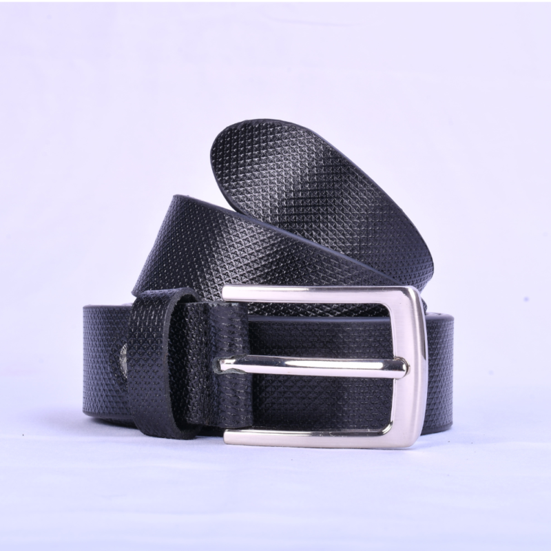 Ascend Cross Premium Glossy Full-Grain Genuine Leather Belt for Men & Boys Nickel Black - Image 2